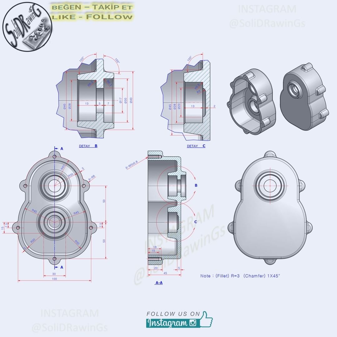 G035368-3D CAD 基础练习_泵盖_泵盖_Autodesk Inventor Pro=水泵油泵