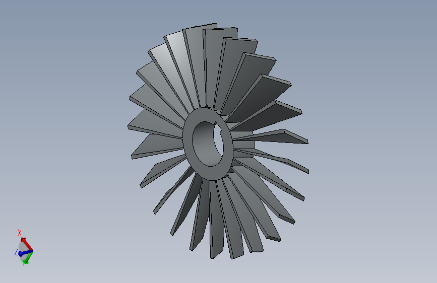 G035479-Aerospace Impellor and Turbine blades simple drawing=水泵油泵