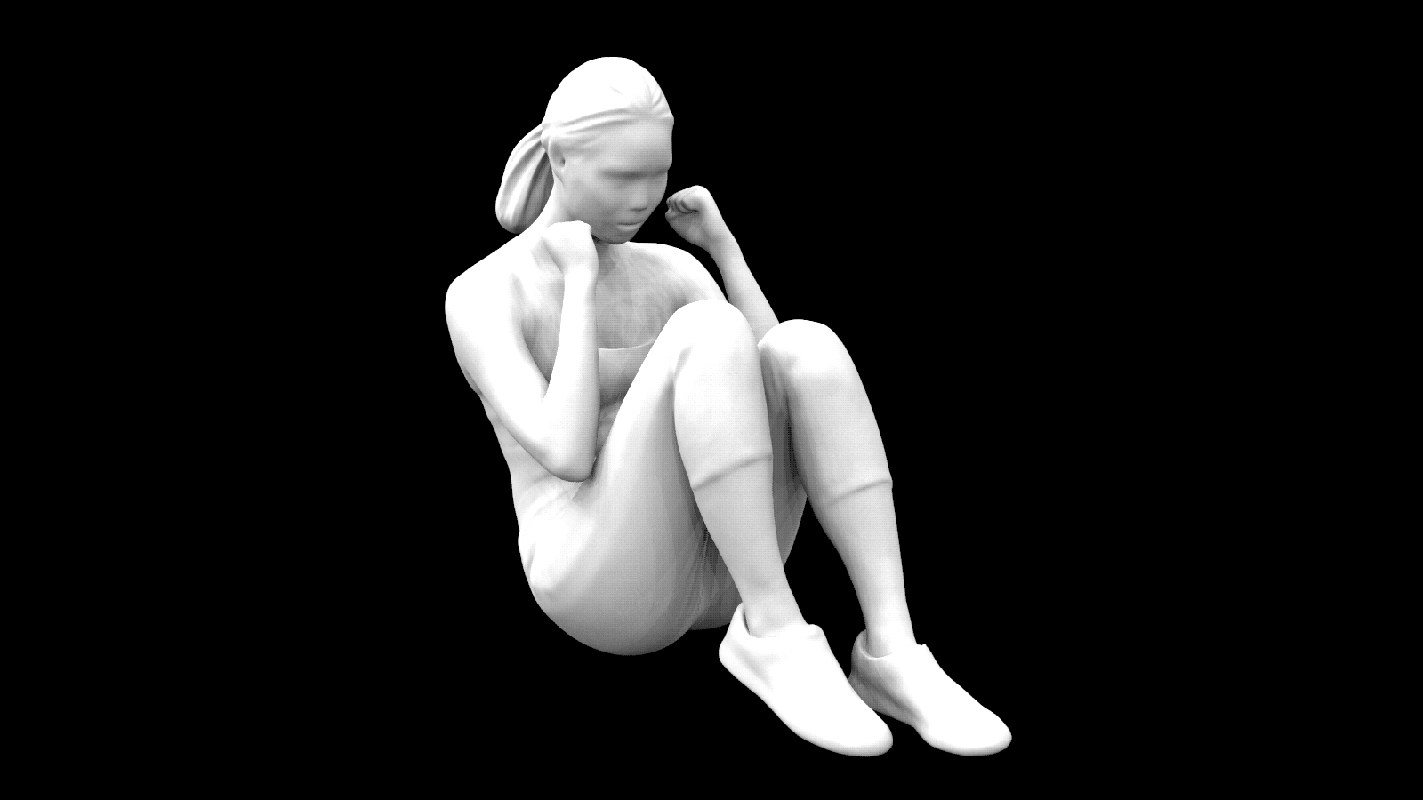 人体模型sitting-lady-1 1 STP