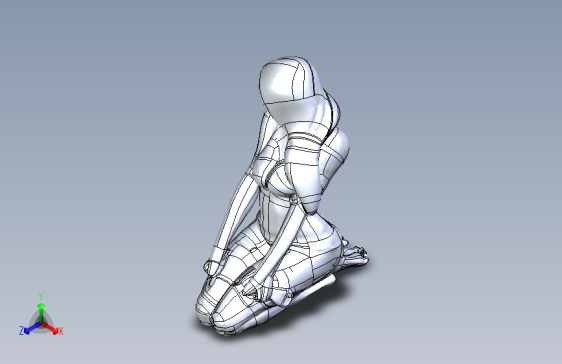 人体模型sitting-woman-3 1 STP