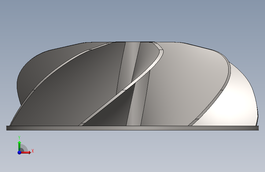 G035690-Impeller=水泵油泵 正面视图