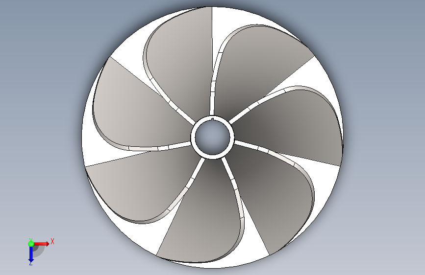 G035690-Impeller=水泵油泵 俯视图