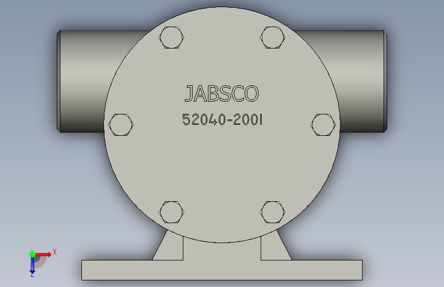 G035698-Jabsco 52040-2001=水泵油泵 俯视图