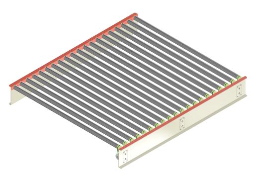 G040260-带圆柱齿轮传动的滚筒输送机