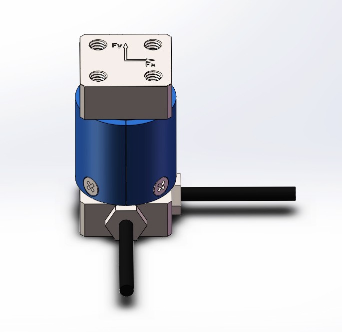 小型双轴力传感器0-1kN法兰式双轴称重传感器LCM2A