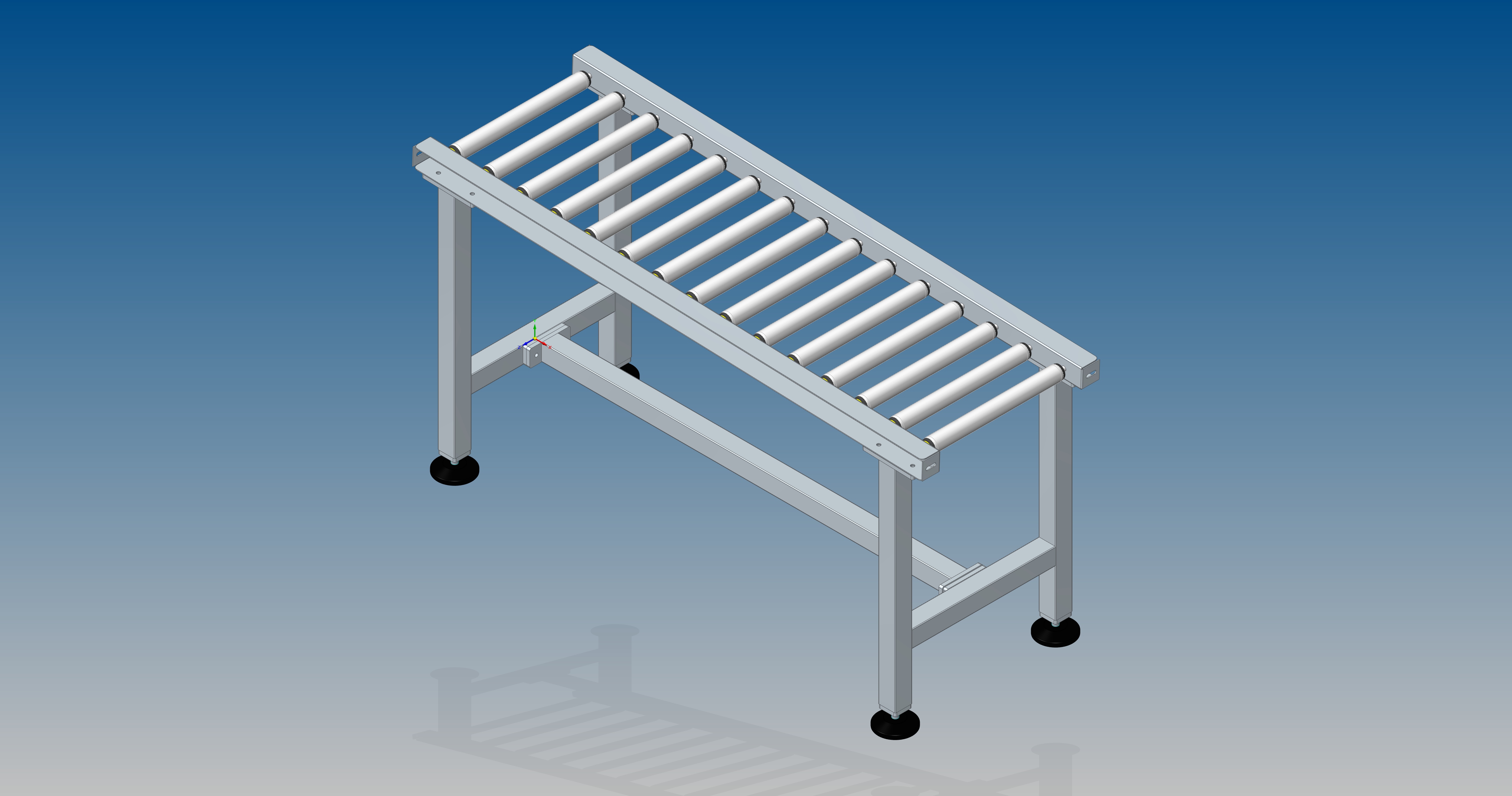 G041784-倾斜重力滚筒输送机