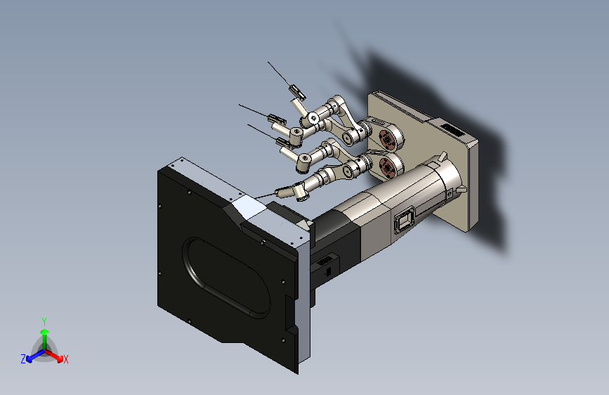 G029555-SolidWorks+3D设计与协作手术机器人装配=机器人机械臂