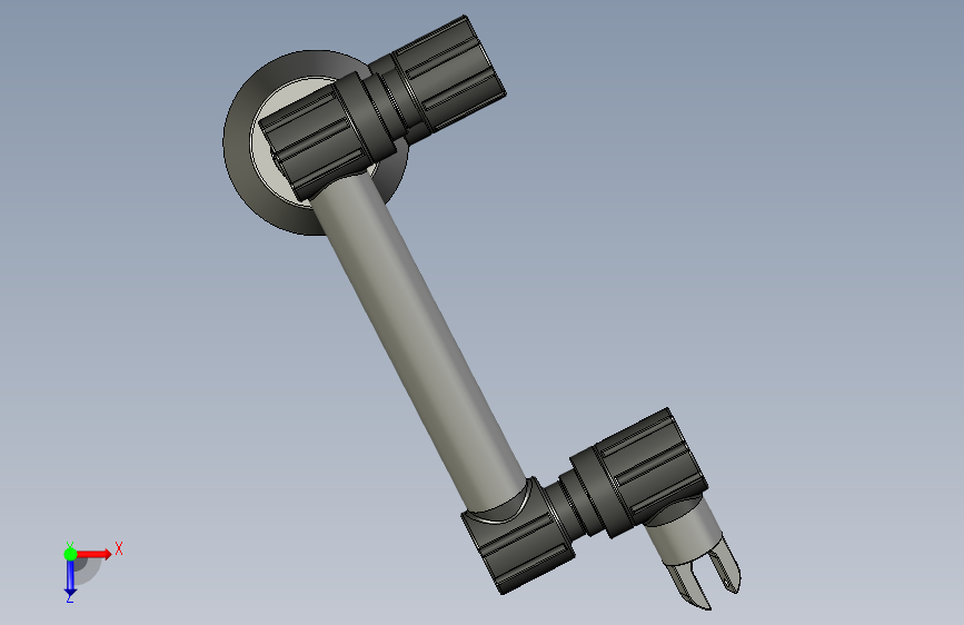 G029405-Robot-Arm-4R=机器人机械臂 俯视图
