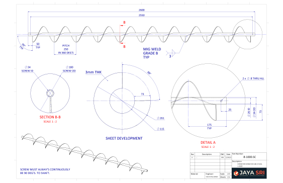 G043354-Conveyor Screw=输送机