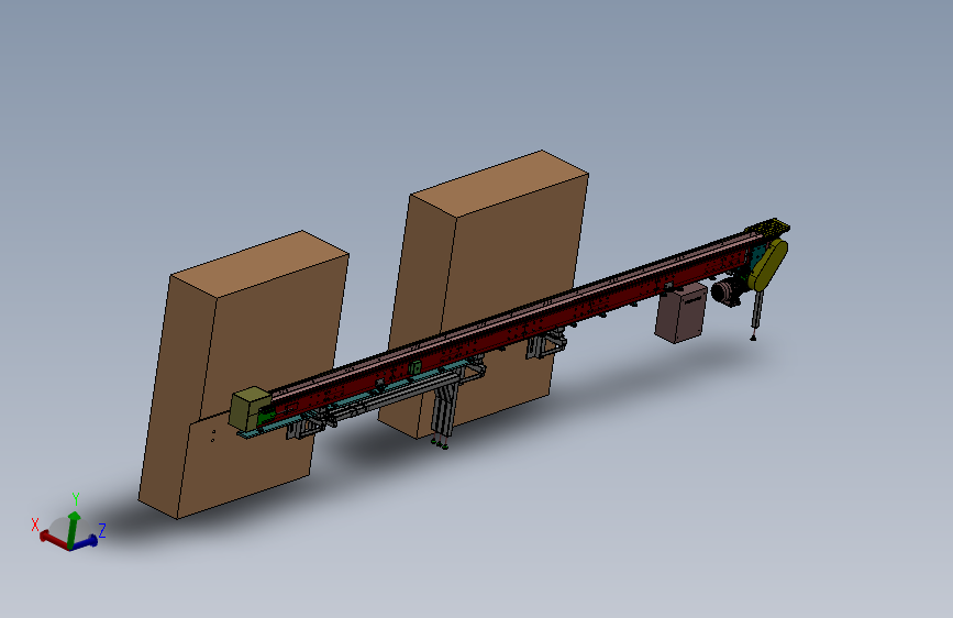 G043390-ENWAR 惯性输送机 6 米长，带隐藏式支腿=输送机