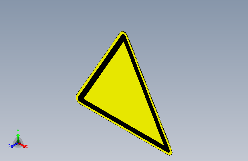 ISO7010 W000 警告标志模板.STEP