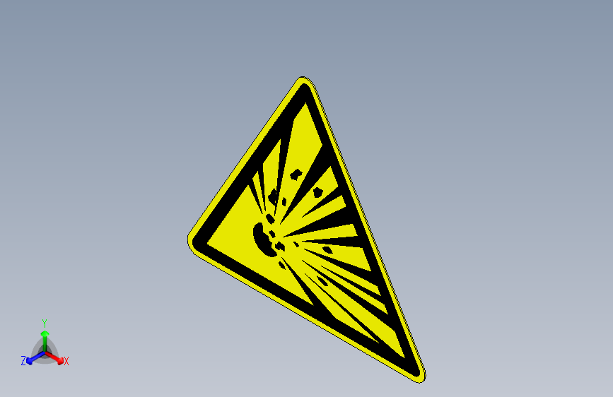 ISO7010 W002 警告：易爆危险物质