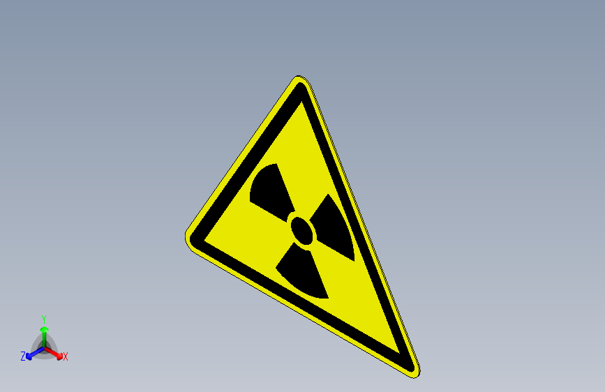 ISO7010 W003 警告：放射性物质或电离辐射