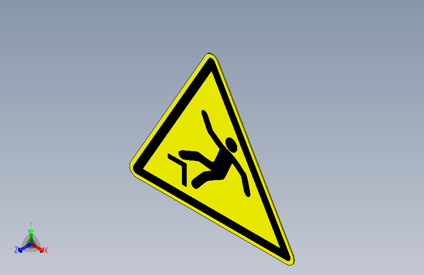 ISO7010 W008 警告：有坠落危险