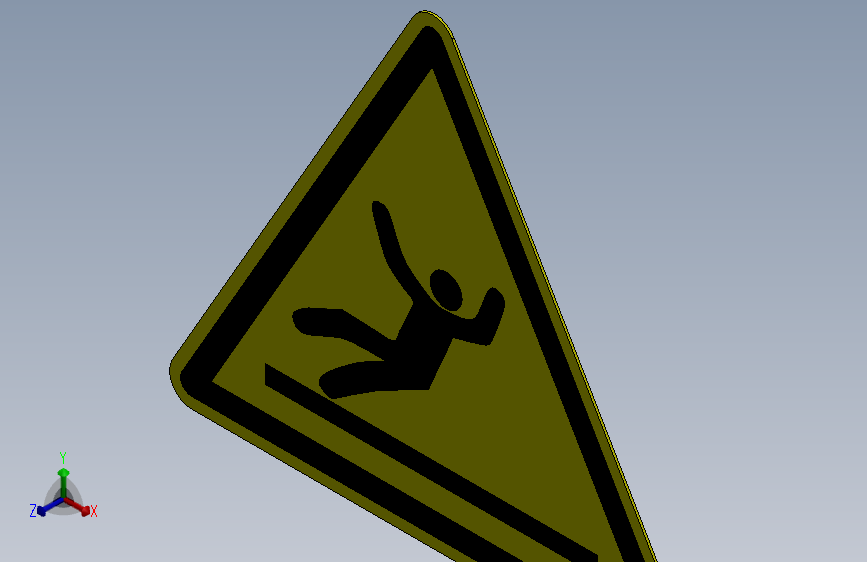 ISO7010 W011 滑倒危险警告.SLDPRT