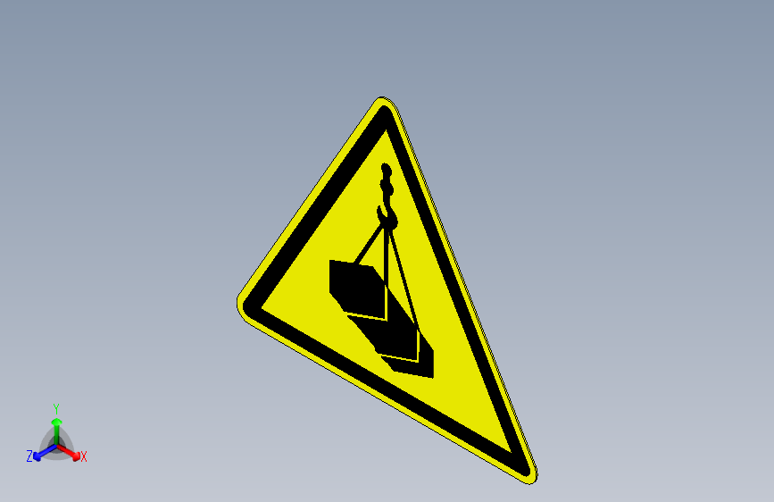ISO7010 W015 防止悬浮负荷警告