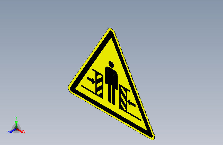 ISO7010 W019 压缩危险警告.STEP