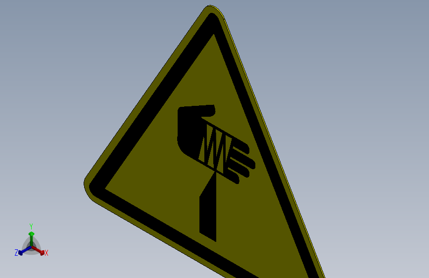ISO7010 W022 针对尖锐物体的警告