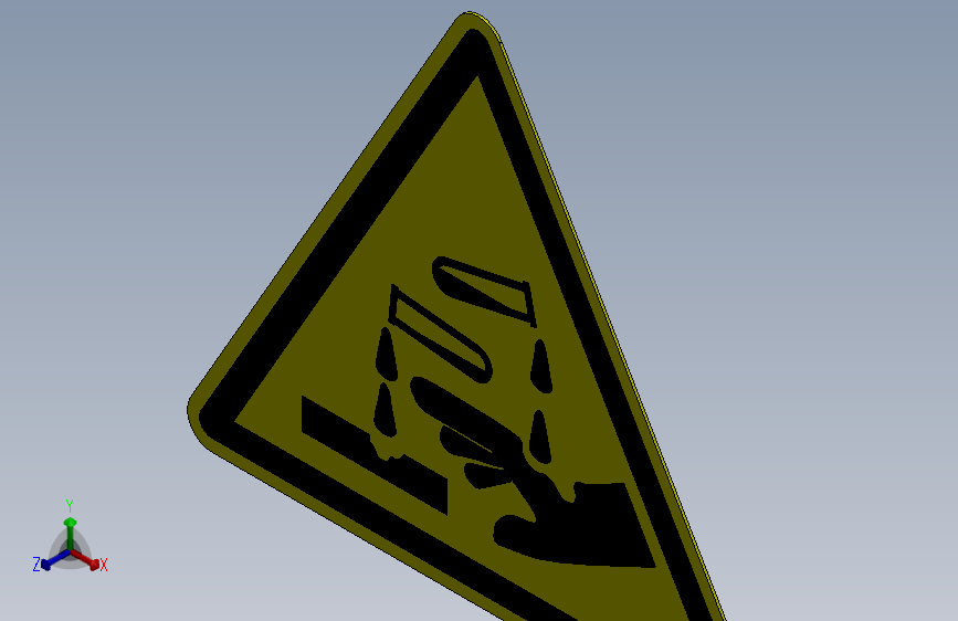 ISO7010 W023 警告腐蚀性物质.SLDPRT