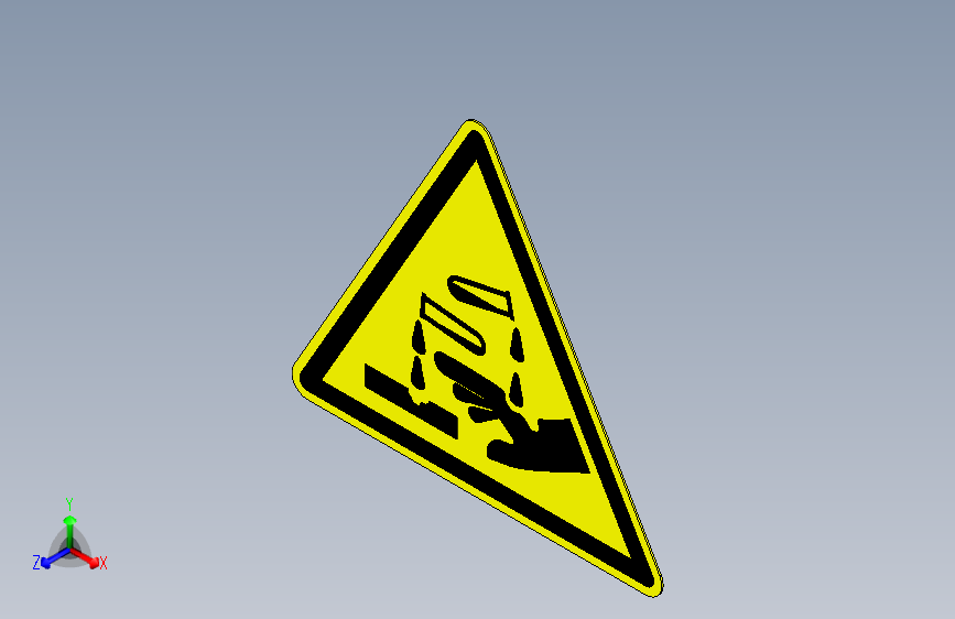 ISO7010 W023 警告腐蚀性物质.STEP