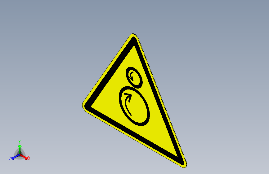 ISO7010 W025 前后滚动警告