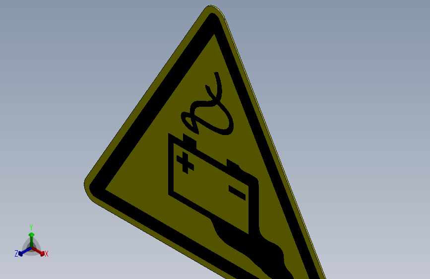 ISO7010 W026 预警：电池充电的危险