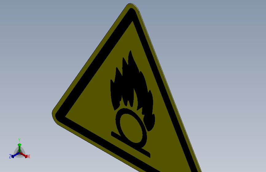 ISO7010 W028 预警易燃物质.SLDPRT