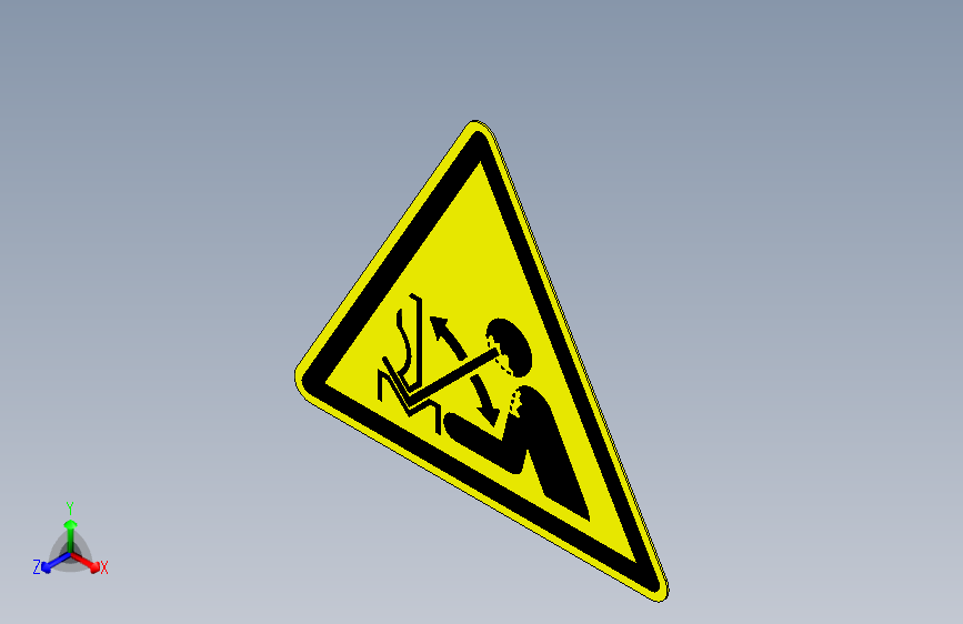 ISO7010 W032 压力机中高速旋转工件警告