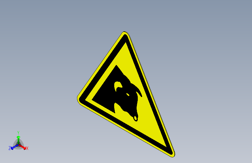 ISO7010 W034 警告：牛.STEP