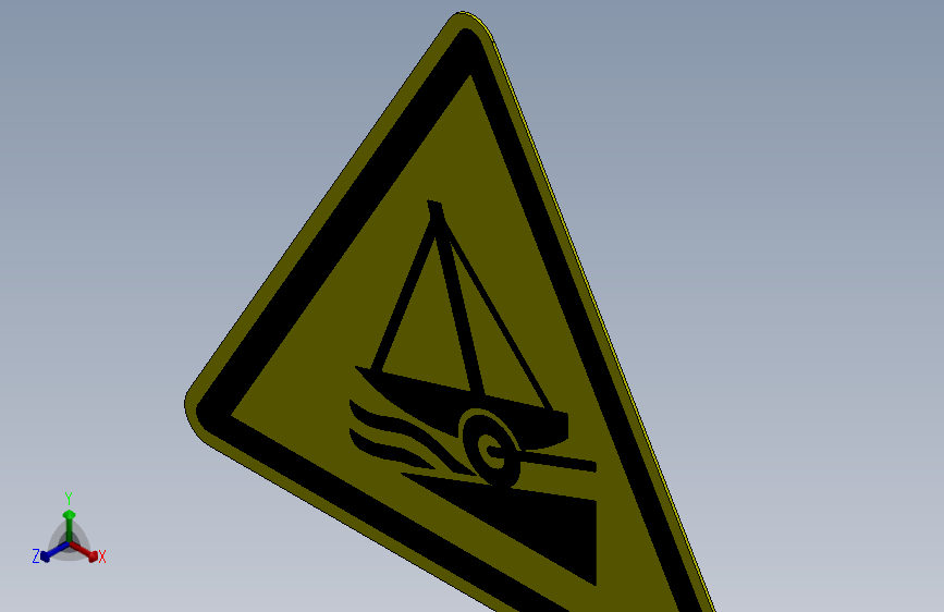 ISO7010 W044 滑动装置警告.SLDPRT