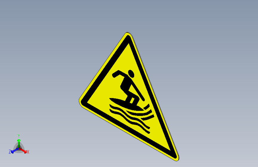 ISO7010 W046 警告：冲浪运动区域