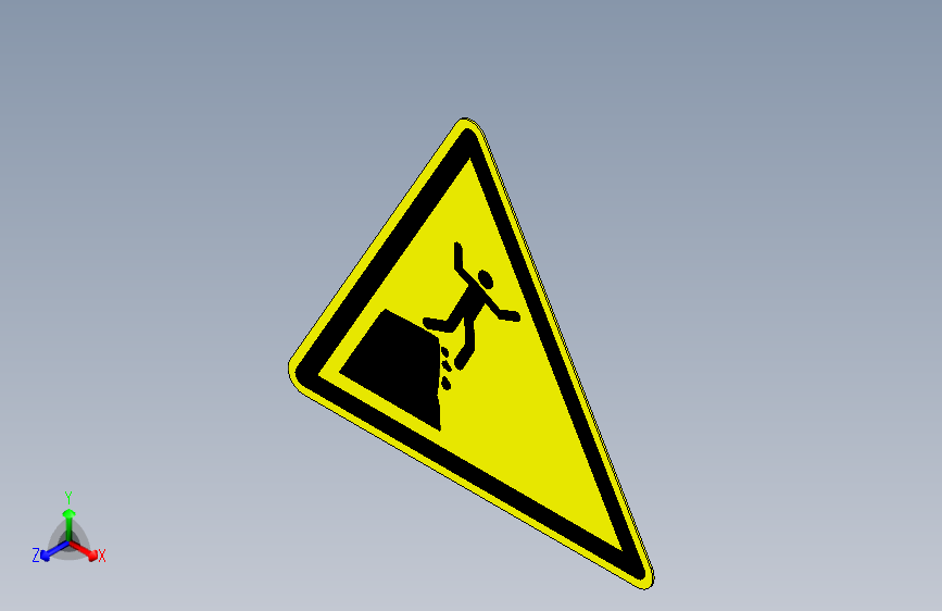ISO7010 W052 不稳定峭壁边沿警告