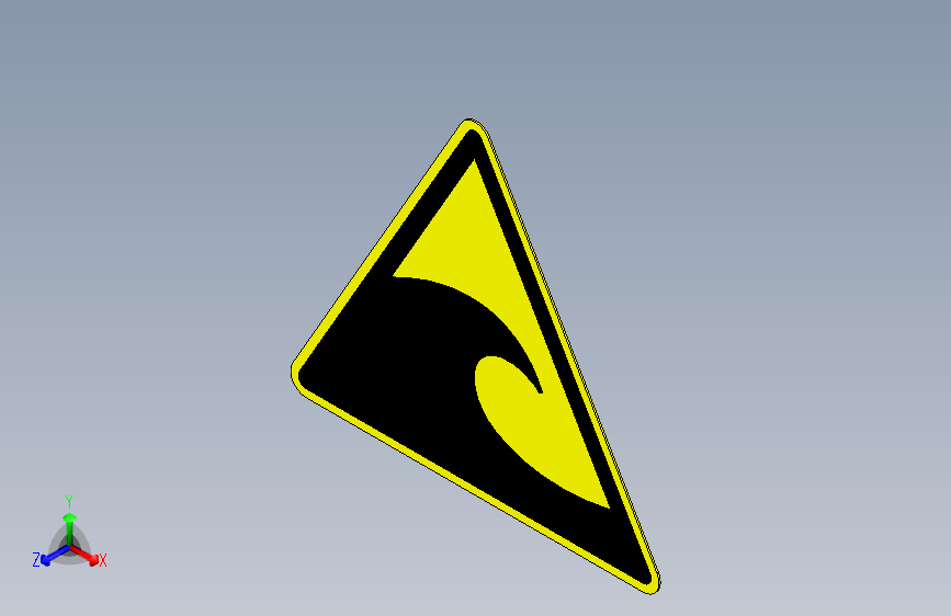 ISO7010 W056 海啸危险区域警告