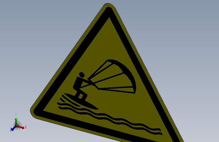 ISO7010 W062 风筝冲浪者警告