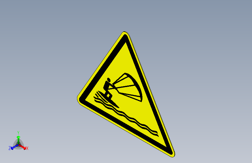 ISO7010 W062 警告：风筝冲浪者
