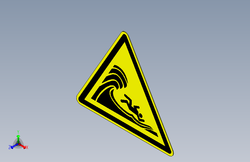 ISO7010 W065 高涌浪或高碎波警告