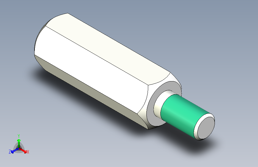 M3间距保持器 IG AG 16mm 6mm PA 66 白色.stp