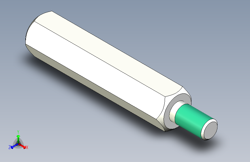 M3间距保持器 IG AG 25mm 6mm PA 66 白色.stp