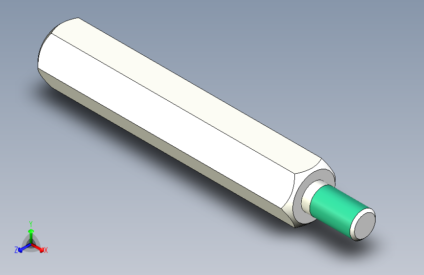 M3间距保持器 IG AG 30mm 6mm PA 66，白色.stp