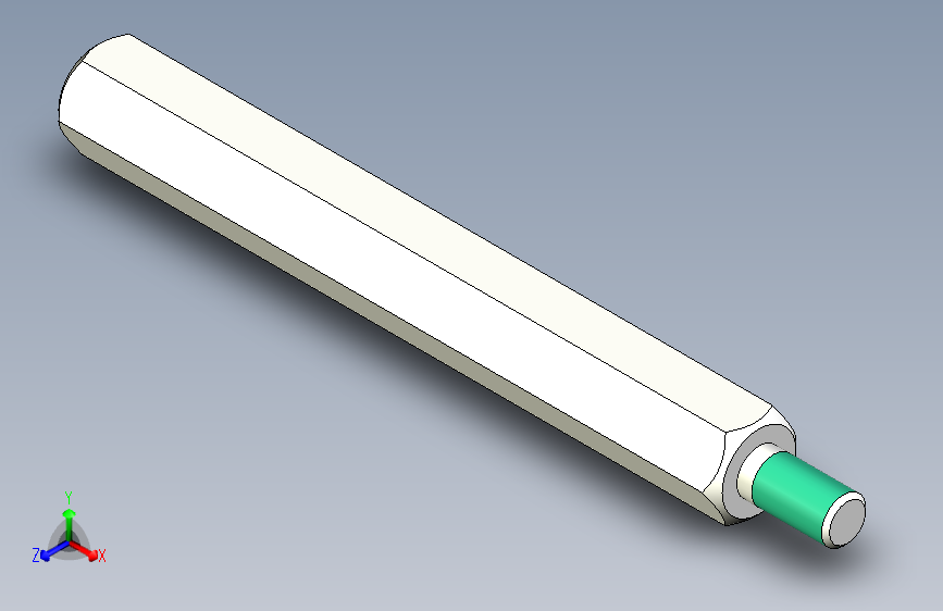 M3间距保持器 IG AG 45mm 6mm PA 66 白色.stp