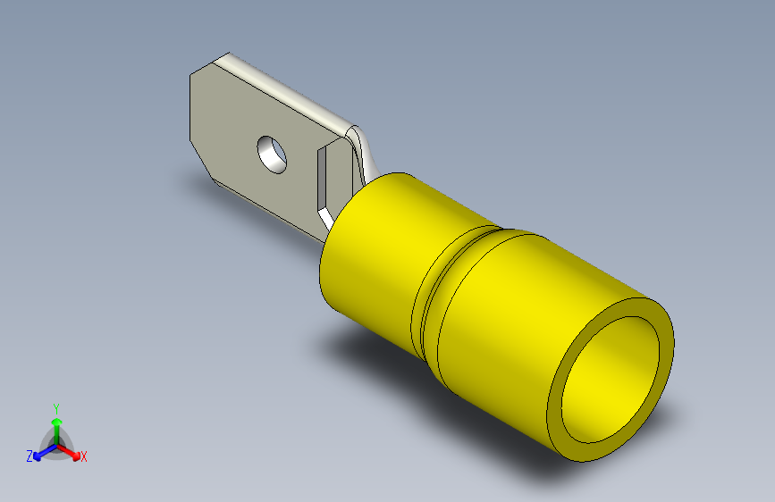 电缆鞋 平口插头 6.3 x 0.8 部分绝缘 黄色 (4.0 6.0 mm²)