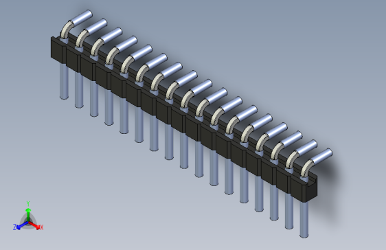 固定条，RM 2.54 mm 6 3 mm，90°倾斜立式 1 x 17 黑色