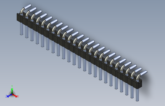 支架，RM 2.54 mm 6 3 mm，90&deg;直立，1 x 23，黑色