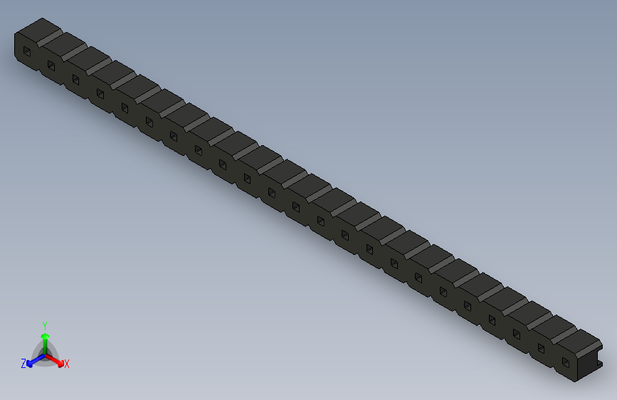 支架条，2.54 mm RM，1 x 23，黑色