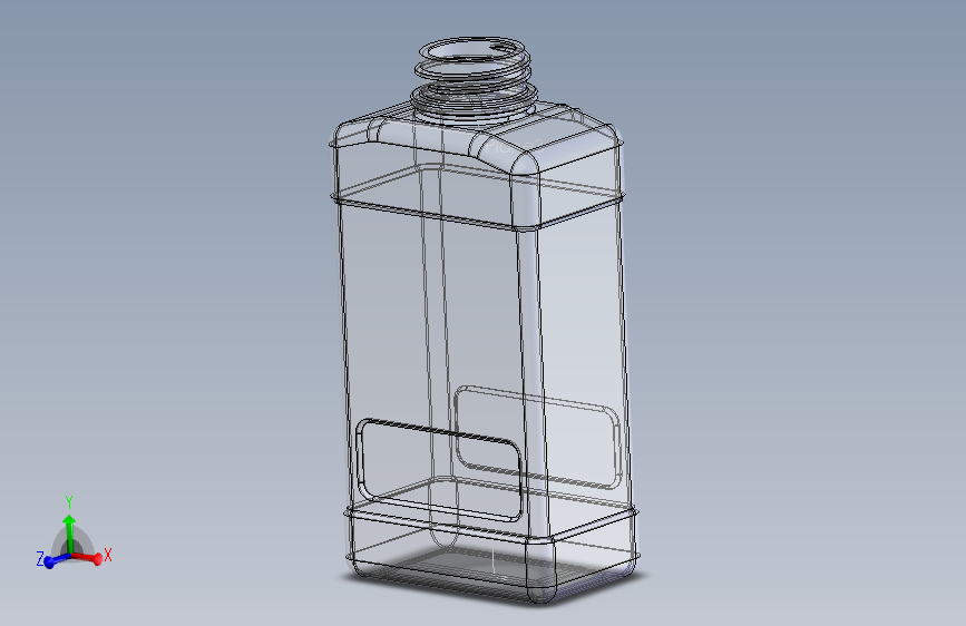 G043851-Square Water Bottle=集装箱容器