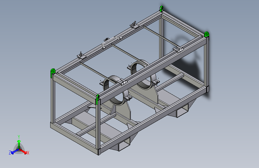 G044652-矩形滑架=集装箱容器