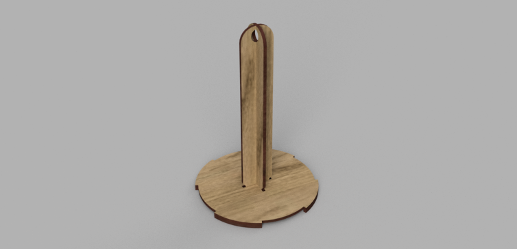 G044705-空的3D打印耗材线轴收纳盒，采用激光切割木材制作=集装箱容器
