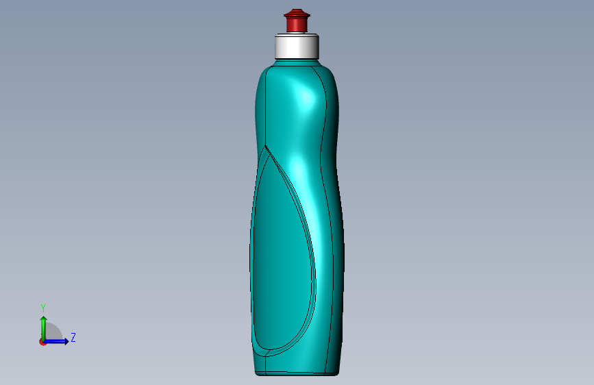 G044987-清洁液=集装箱容器 左侧视图