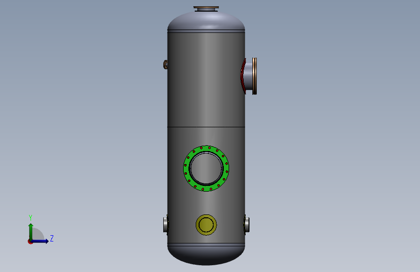 G045600-压力容器=集装箱容器 左侧视图
