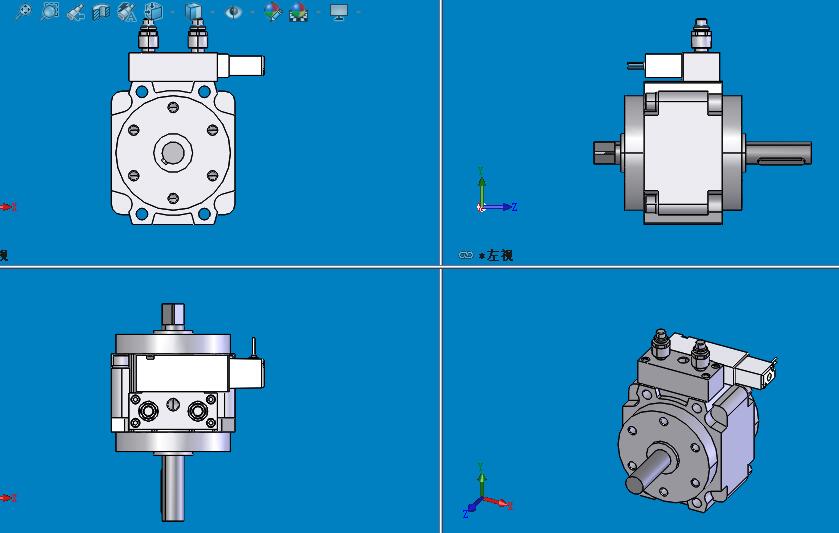 CVRB系列带电磁阀摆动气缸 共8种规格MF709771